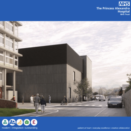 Hertfordshire and West Essex Surgical Centre at St Albans City Hospital exterior.