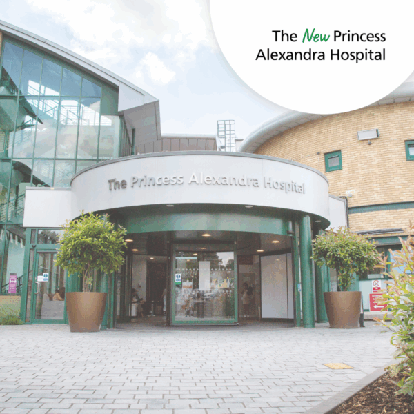 The Princess Alexandra Hospital building entrance