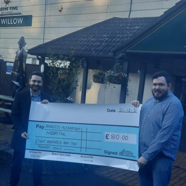 Generous pub team raise funds for local hospital charity