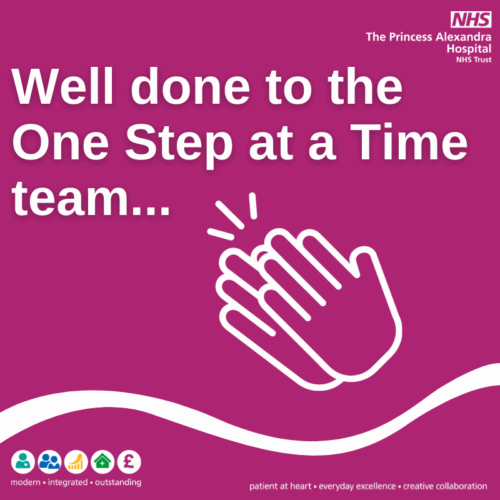 Well done to the one step at a time team...