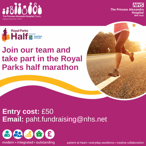 Take on the Royal Parks Half Marathon in aid of local hospital charity