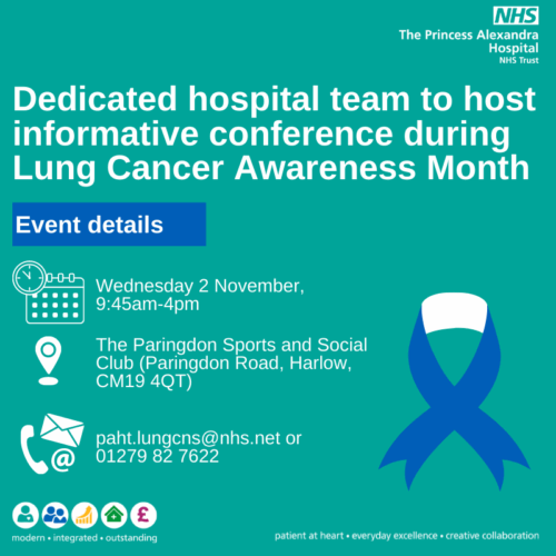 Hospital team to host informative conference during Lung Cancer Awareness Month
