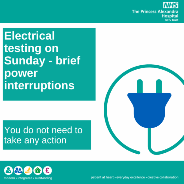 electrical testing on Sunday (27 November)