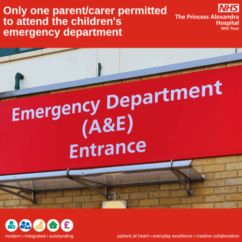 Children's emergency department currently very busy