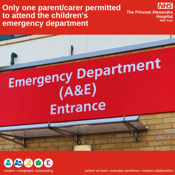 Children's emergency department currently very busy
