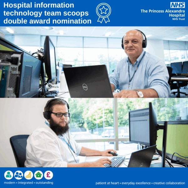 Hospital information technology team scoops double award nomination