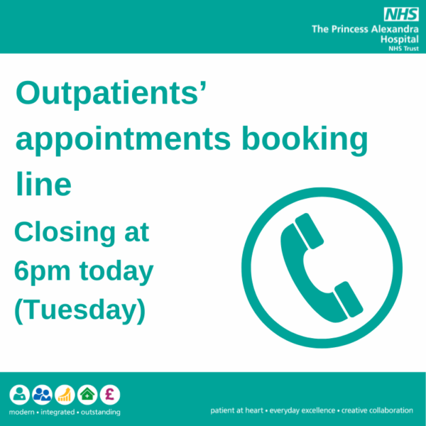 Outpatients’ appointments booking telephone line