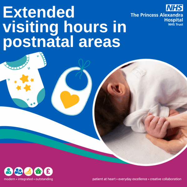 Extended visiting hours in postnatal areas