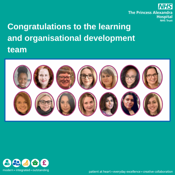 Learning and organisational development team shortlisted for national industry award