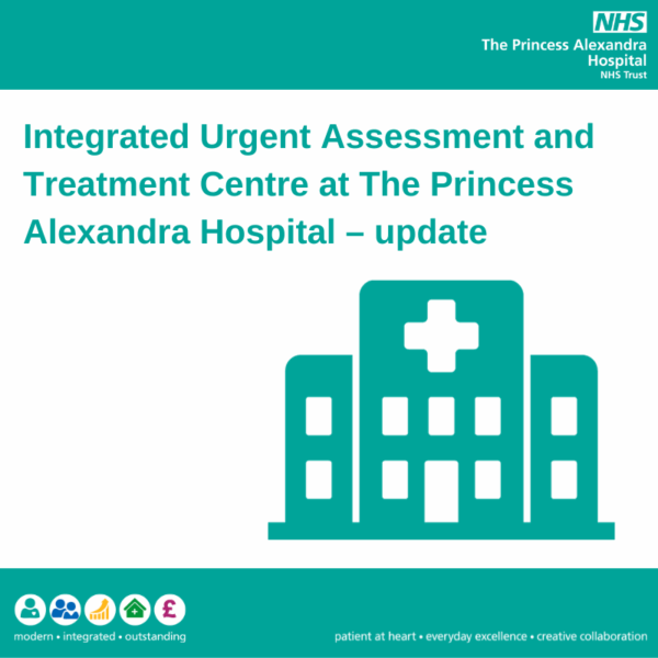 Integrated Urgent Assessment and Treatment Centre at The Princess Alexandra Hospital – update