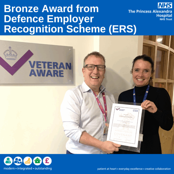 Local hospital recognised for support to armed forces communities