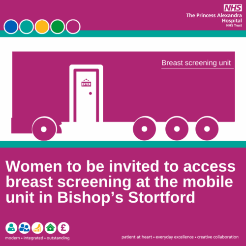 Women to be invited to access breast screening mobile unit in Bishop’s Stortford
