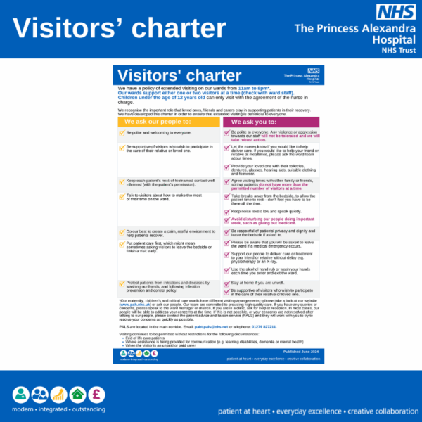 Local hospital introduces new visitors’ charter on its wards