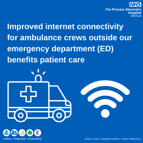Improved internet connectivity for ambulance crews outside ED